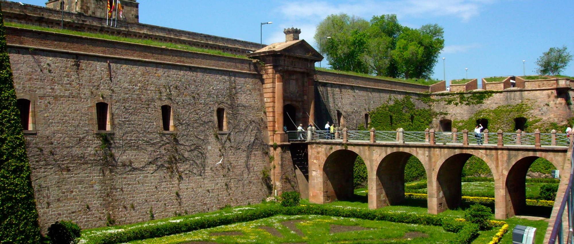 Entrance Moat of Castle of Montjuïc. Public Domain